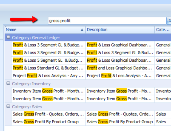 Search across the range of Dashboards to find the right one for your business